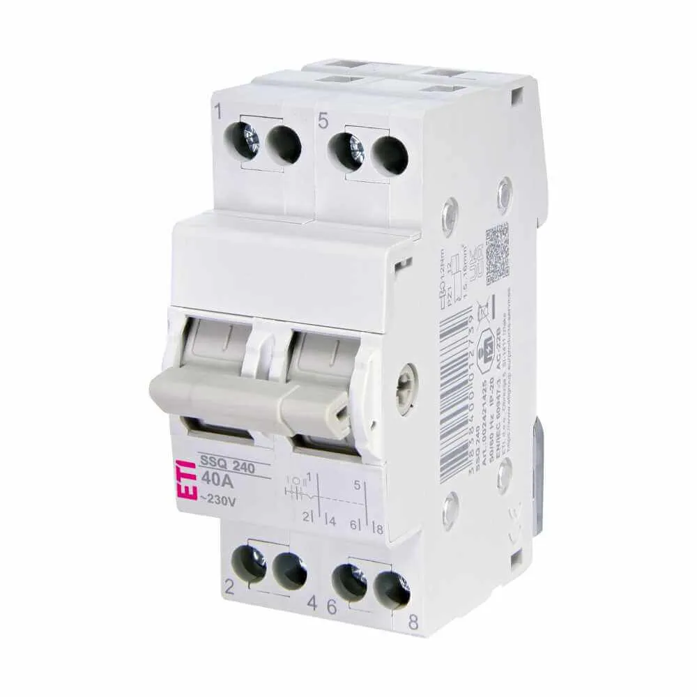 Перемикач навантаження ETI SSQ 240 “1-0-2”, 2p 40A
