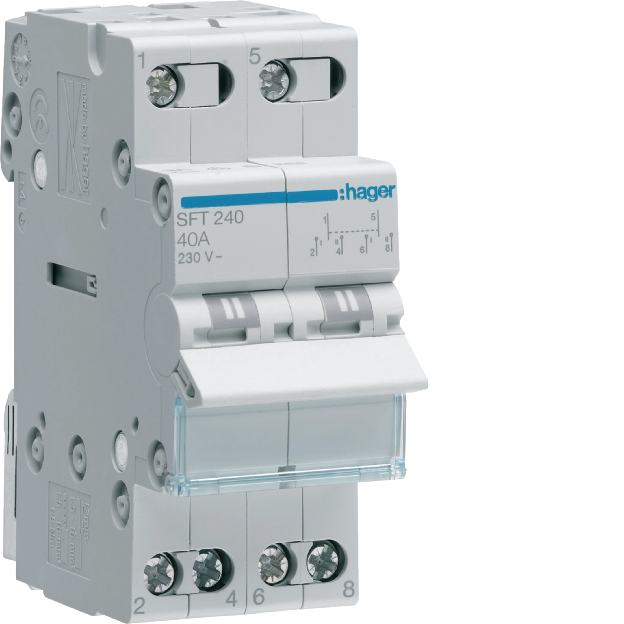 Перемикач Hager SFT240 230В/40A 2м